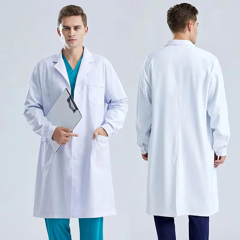 Blouse médicale unisexe à manches longues