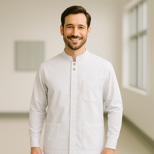 blouse médicale homme à manches courtes et longues
