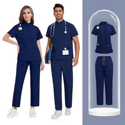 Uniforme unisexe avec haut à col rond