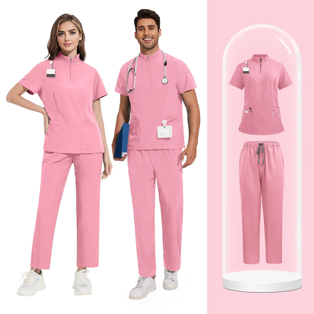 Uniforme unisexe avec haut à col rond