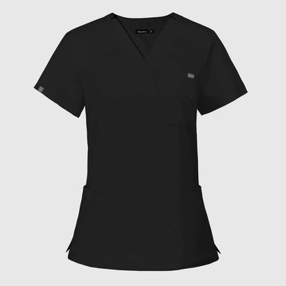 Haut de gommage à col en V pour femme