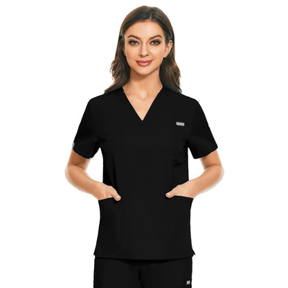 Haut de gommage à col en V pour femme