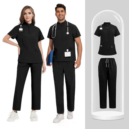 Uniforme unisexe avec haut à col rond
