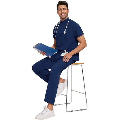 Uniforme unisexe avec haut à col rond