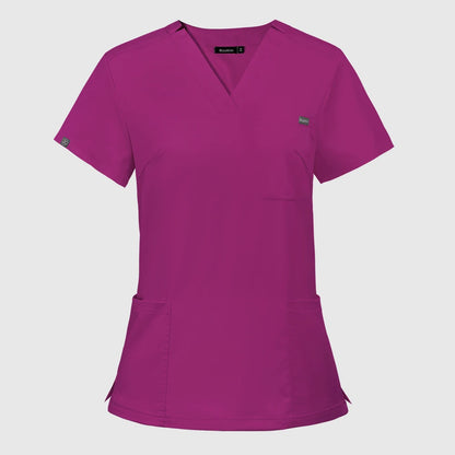 Haut de gommage à col en V pour femme