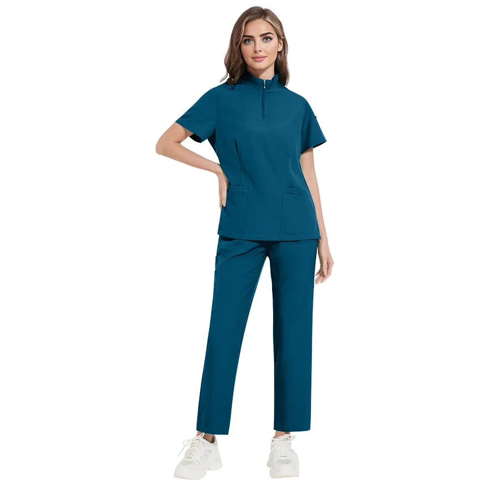 Uniforme unisexe avec haut à col rond
