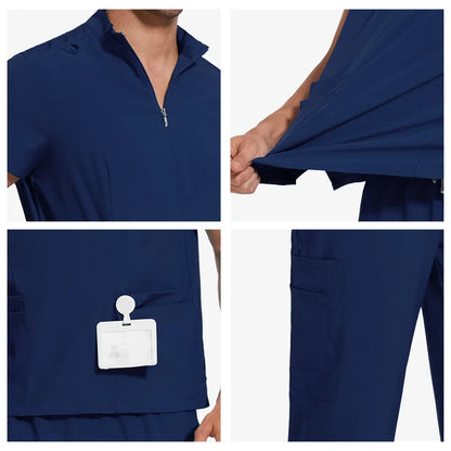 Uniforme unisexe avec haut à col rond