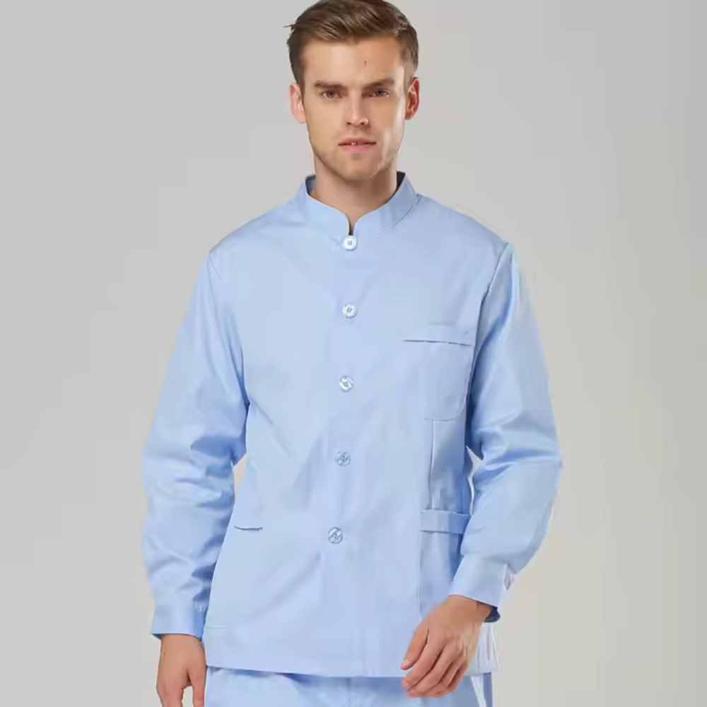 blouse médicale homme à manches courtes et longues