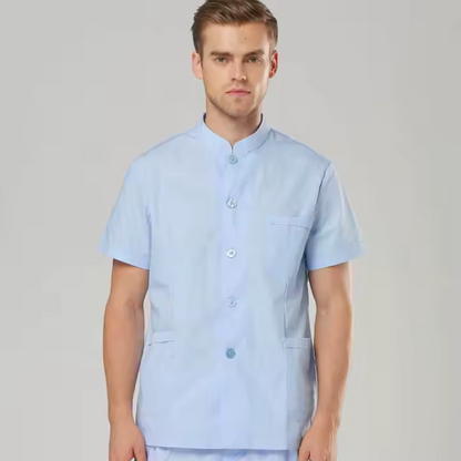blouse médicale homme à manches courtes et longues