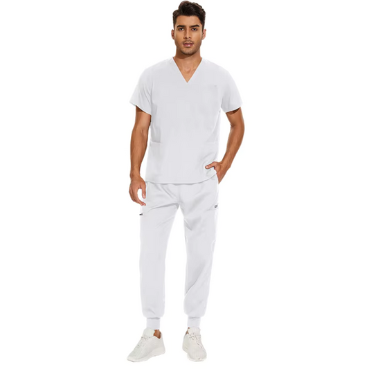 Uniforme homme avec haut à col en V + jogging